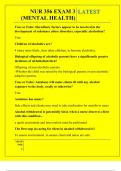 NUR 356 EXAM 3 &lpar;MENTAL HEALTH&rpar; QUESTIONS AND ANSWERS 2025