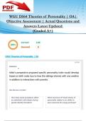 WGU D564 Theories of Personality &vert; OA&vert; Objective Assessment &vert; 145 Actual Questions and Answers Latest Updated 2025&sol;2026 &lpar;Graded A&plus;&rpar;