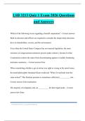LSB 3213 Quiz 1 Exam 2026 Questions and Answers