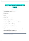 LSB Final exam 2026 Questions and Answers