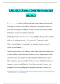 LSB 3213 - Exam 4 2026 Questions and Answers