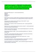 LMR Georgette&rsquo;s PMHNP Certification Exam &vert; Latest 2025&sol;2026 Questions & Correct Verified Answers
