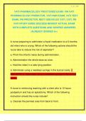 VATI PHARMACOLOGY PROCTORED EXAM &sol; RN VATI PHARMACOLOGY PREDICTOR&comma; VATI NGN EXAM&comma; VATI TEST BANK&comma; RN PREDICTOR&comma; NEXT GEN NCLEX VATI&comma; VATI&comma; RN VATI STUDY GUIDE 2025&sol;2026 NEWEST ACTUAL EXAM WITH COMPLETE QUESTIONS AND VERIFIED ANSWERS &vert;ALREADY GRADED A&plus;&vert;