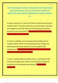 VATI PN NURSING CARE OF CHILDREN PROCTORED EXAM 2025&sol;2026 NEWEST ACTUAL EXAM WITH COMPLETE QUESTIONS AND VERIFIED ANSWERS &vert;ALREADY GRADED A&plus;&vert;
