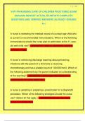 VATI PN NURSING CARE OF CHILDREN PROCTORED EXAM 2025&sol;2026 NEWEST ACTUAL EXAM WITH COMPLETE QUESTIONS AND VERIFIED ANSWERS &vert;ALREADY GRADED A&plus;&vert; 