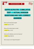KAPPA ALPHA PSI - CUMULATIVE TEST &ndash; 1 ACTUAL 2025&sol;2026 QUESTIONS AND 100&percnt; CORRECT ANSWERS