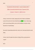  Chamberlain NR 442 EXAM 2&colon; &lpar;Latest Update 2025 &sol; 2026&rpar; Community Health Nursing &vert; Questions with Answers &vert; Grade A &vert; 100&percnt; Correct&period;