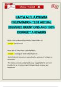 KAPPA ALPHA PSI MTA PREPARATION TEST ACTUAL 2025&sol;2026 QUESTIONS AND 100&percnt; CORRECT ANSWERS