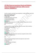 ATI Med Surg test questions Shock and Multiple  Organ Dysfunction Syndrome 100&percnt; Correct  Answers&comma; GRADED A&plus;  A nurse is caring for a client with severe dehydration&period; The BP is 80&sol;50 mm Hg&comma; HR 130  bpm&comma; and urine output 15 mL&sol;hr&period; 