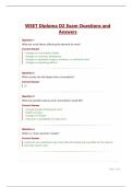 WSET Diploma D2 Exam Questions and Answers