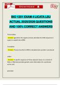 BIO 1201 EXAM 4 LICATA LSU ACTUAL 2025&sol;2026 QUESTIONS AND 100&percnt; CORRECT ANSWERS