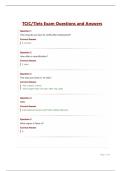 TCIC-Tlets Exam Questions and Answers