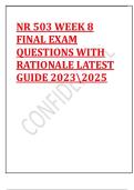NR 503 WEEK 8  FINAL EXAM  QUESTIONS WITH  RATIONALE LATEST  GUIDE 20232025 
