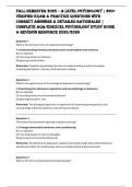 Fall Semester 2025 &ndash; A Level Psychology &vert; 260&plus; Verified Exam & Practice Questions with Correct Answers & Detailed Rationales &vert; Complete AQA&sol;Edexcel Psychology Study Guide & Revision Resource 2025&sol;2026