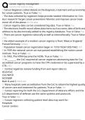 cancer registry managment Exam Questions and Answers 100&percnt; Pass &vert;Verified & Updated&vert;ACTUAL 2025&sol;2026 Cheat Sheet