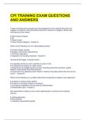 CPI TRAINING EXAM QUESTIONS AND ANSWERS 
