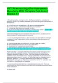 VATI Pharmacology Pre-Assessment Questions With Complete Solutions &vert; Graded A&plus;
