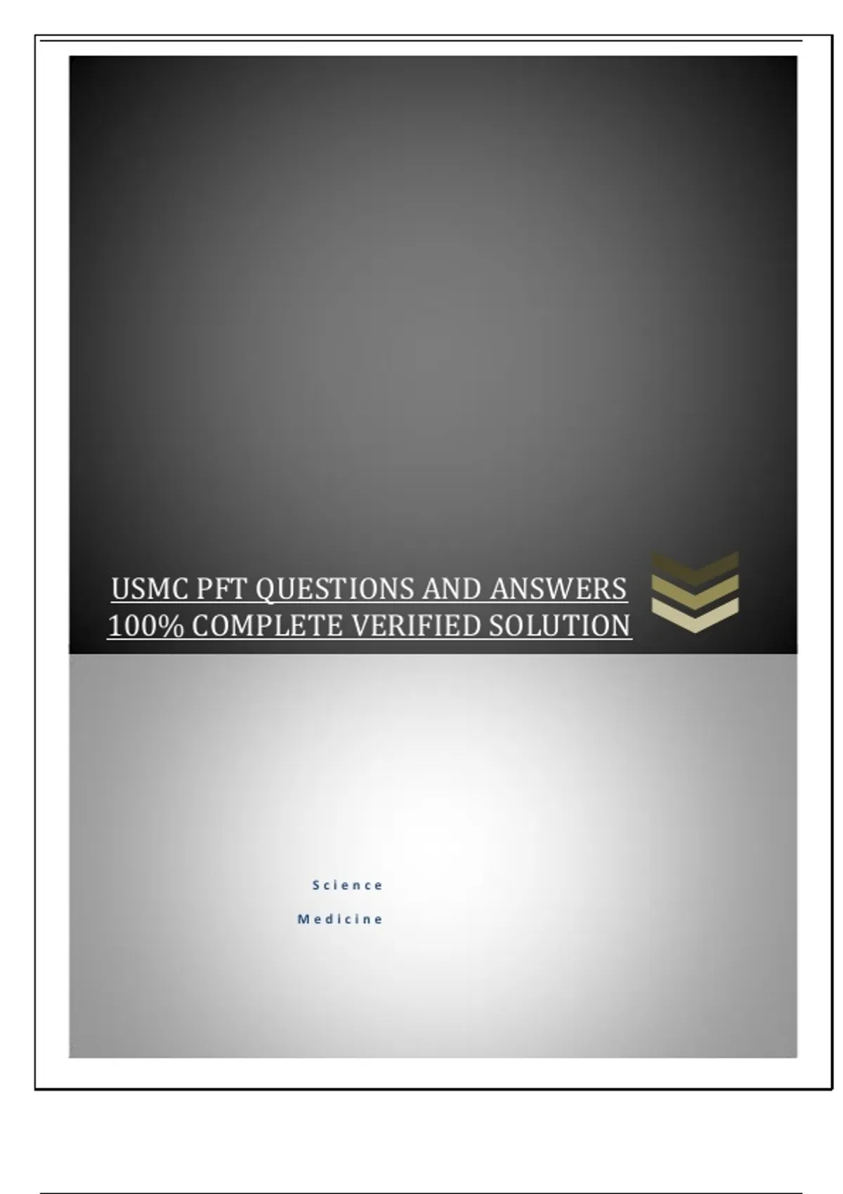 Usmc Pft Form.pdf USMC PFT QUESTIONS AND ANSWERS 100% COMPLETE VERIFIED SOLUTION - USMC ...