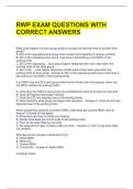 RWP EXAM QUESTIONS WITH CORRECT ANSWERS 