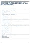 Backflow Prevention Assembly Tester Training &ndash; GA  QUESTIONS AND CORRECT ANSWERS &vert; GRADED A&plus; &vert; LATEST  EXAM &vert; VERIFIED ANSWERS 