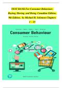TEST BANK for Consumer Behaviour&colon; Buying&comma; Having&comma; and Being&comma; Canadian Edition 9e Solomon &vert; All Chapters 1-15 &vert; Complete Guide 2025