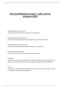 UCLA phlebotomy exam 1 with correct answers 2025