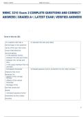 NMNC 3210 Exam 2 COMPLETE QUESTIONS AND CORRECT  ANSWERS &vert; GRADED A&plus; &vert; LATEST EXAM &vert; VERIFIED ANSWERS