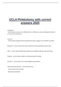 UCLA Phlebotomy with correct answers 2025