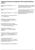Depressive Disorders &lpar;smartypance&rpar; with Complete Solutions Rated A