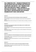 Fall Semester 2025 &ndash; Pharmacotherapeutics for Advanced Practice Nurses and Physician Assistants&comma; 2nd Edition &vert; 300&plus; Verified Exam Prep Questions with Correct Answers & Detailed Rationales &vert; Complete Study Guide for Clinical Decision-Making and Advanced Ph