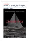 TEST BANK for CHEMISTRY&colon; The Central Science 12th Edition by Brown&comma; LeMay&comma; Bursten Murphy Woodward ISBN 9780321696724 Chapter 1-24 &vert; Complete Guide A&plus;