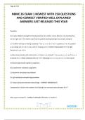 NBME 26 EXAM 1 NEWEST WITH 250 QUESTIONS AND CORRECT VERIFIED WELL EXPLAINED ANSWERS JUST RELEASED THIS YEAR