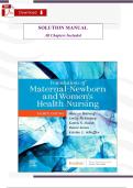 Solution Manual &ndash; Foundations of Maternal-Newborn and Women&rsquo;s Health Nursing&comma; 8th Edition by Sharon Smith Murray