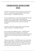 CHARLESTON TOUR GUIDE TEST QUESTIONS AND ANSWERS 2025