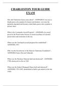 CHARLESTON TOUR GUIDE EXAM QUESTIONS AND ANSWERS 2025