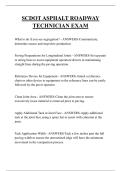 SCDOT ASPHALT ROADWAY TECHNICIAN EXAM QUESTIONS AND ANSWERS 2025