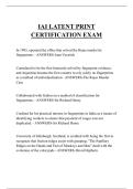 IAI LATENT PRINT CERTIFICATION EXAM QUESTIONS AND ANSWERS 2025
