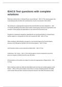  IDACS Test questions with complete solutions