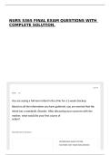 NURS 5365 FINAL EXAM QUESTIONS WITH COMPLETE SOLUTION&period;