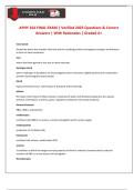 APHY 164 Final Exam &vert; Verified 2025 Questions & Correct Answers &vert; With Rationales &vert; Graded A&plus;
