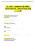 NURS 5334 &ndash; Advanced Pharmacology Exam 1 &lpar;2024&sol;2025&rpar; Verified Questions and 100&percnt; Correct Answers