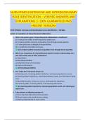 NURS-FPX4010 INTERVIEW AND INTERDISCIPLINARY  ISSUE IDENTIFICATION &ndash; VERIFIED ANSWERS AND  EXPLANATIONS &vert;&vert; 100&percnt; GUARANTEED PASS  <RECENT VERSION> 