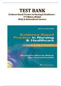 Evidence-Based Practice in Nursing & Healthcare 5th Edition Melnyk Test Bank &vert; MCQs & Rationalized Answers