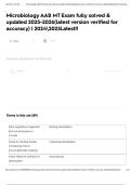 Microbiology AAB MT Exam Microbiology AAB MT Exam fully solved & updated 2025-2026&lpar;latest version verified for accuracy&rpar; &lowbar; 2024&lowbar;2025Latest&excl;&excl; Flashcards &lowbar; Quizlet&period;pdf