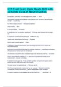 CTR Final Exam Study Guide 2025 with complete solution Newest Edition 