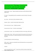 Licensed Art Therapy Final Exam Questions and Actual Detailed Answers 20252026 Updated&period;