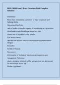 BIOL 3410 Exam 2 Better Questions With Complete Solutions