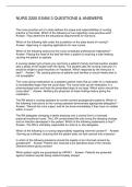 NURS 2200 EXAM 3 QUESTIONS & ANSWERS