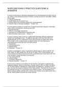NURS 2200 EXAM 2 PRACTICE QUESTIONS & ANSWERS