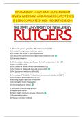 DYNAMICS OF HEALTHCARE RUTGERS EXAM  REVIEW QUESTIONS AND ANSWERS &lpar;LATEST 2025&rpar;  &vert;&vert; 100&percnt; GUARANTEED PASS <RECENT VERSION> 